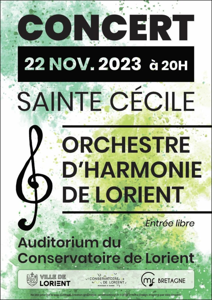 Affiche Concert Sainte Cécile OHL